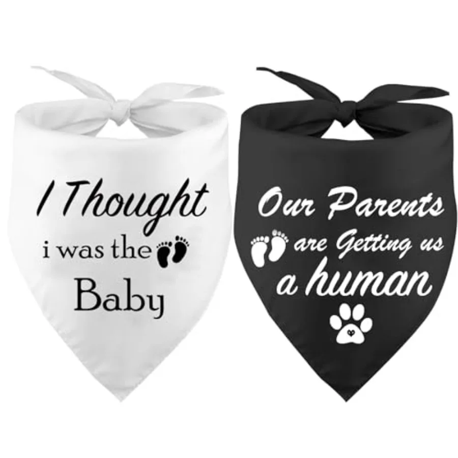 

Dog Banda Pncy Announcement «Our Humans Are Getting Us a Baby I Thought I was The Baby» Белый хлопок 27 x 18 дюймов Унисекс Маленький