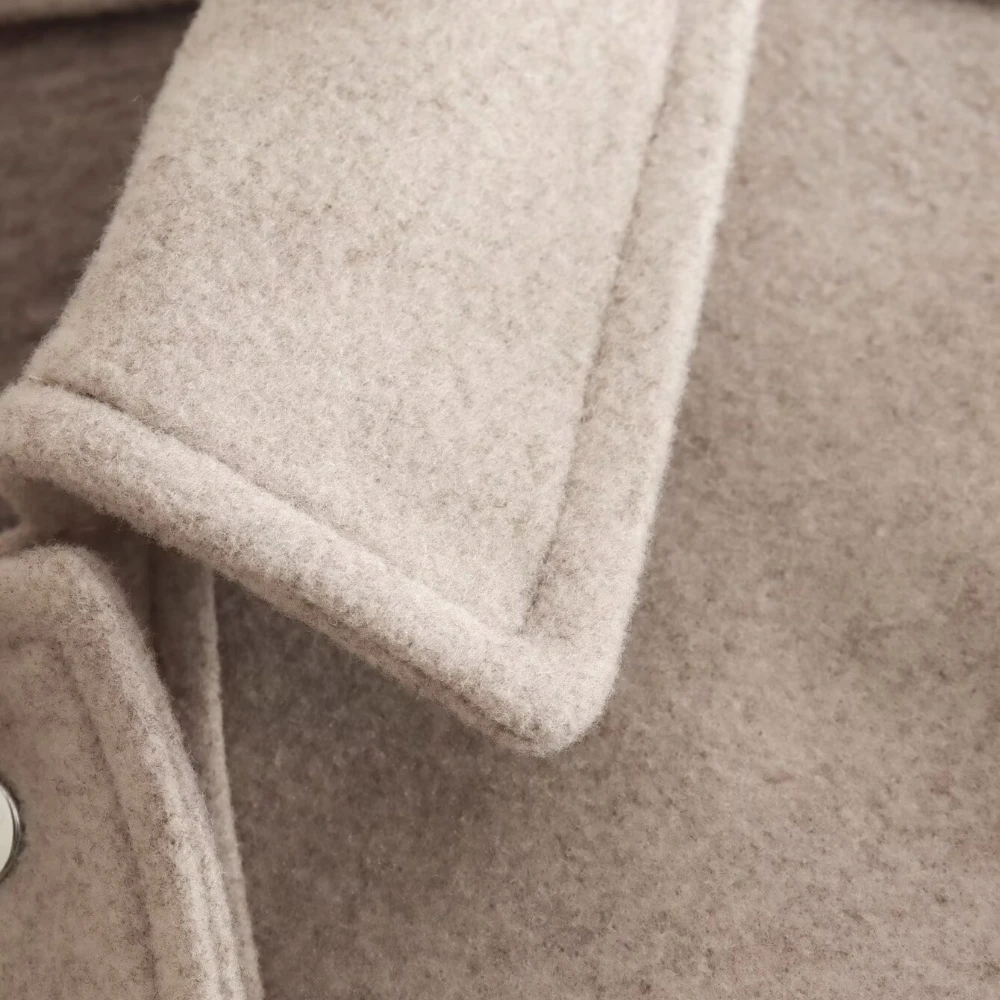 Jaqueta de botão bolsos frontais sólidos feminino, manga comprida, Casaco elegante, Casacos casuais, Moda, Outono, 2024