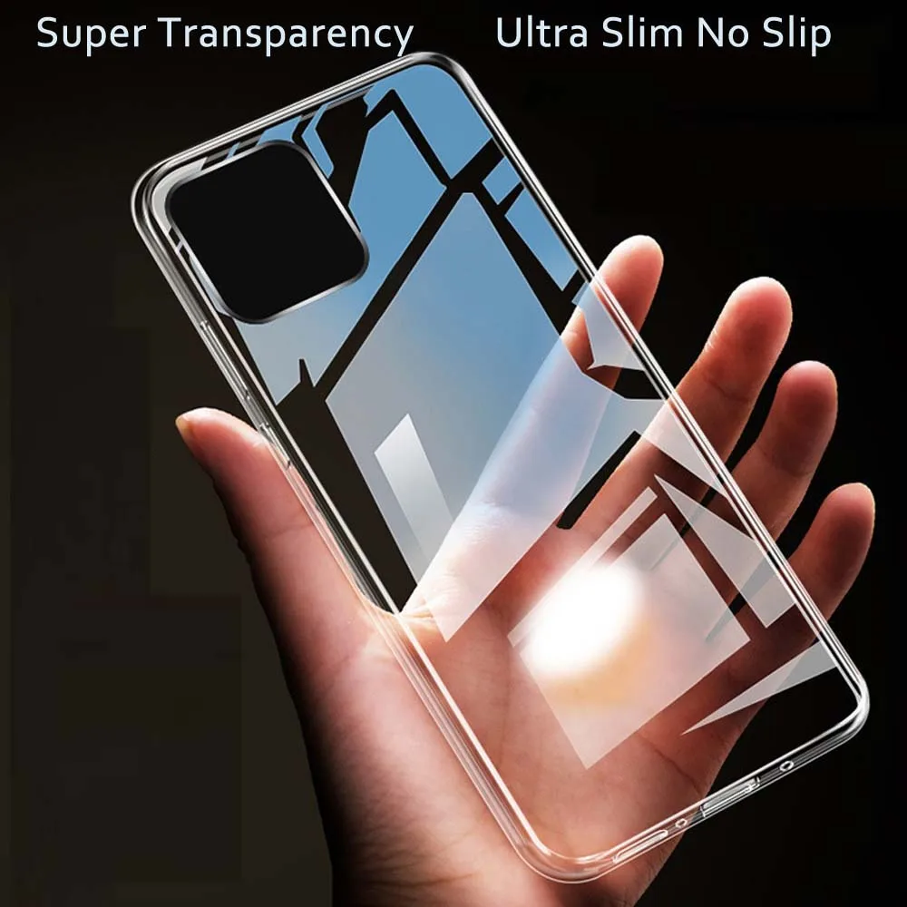 Ultra Thin Clear Case for iPhone 16 15 14 Plus 13 12 11 Pro Max Mini XS XR X 8 7 6S 5 5S SE Soft Transparent Phone Cover Bumper