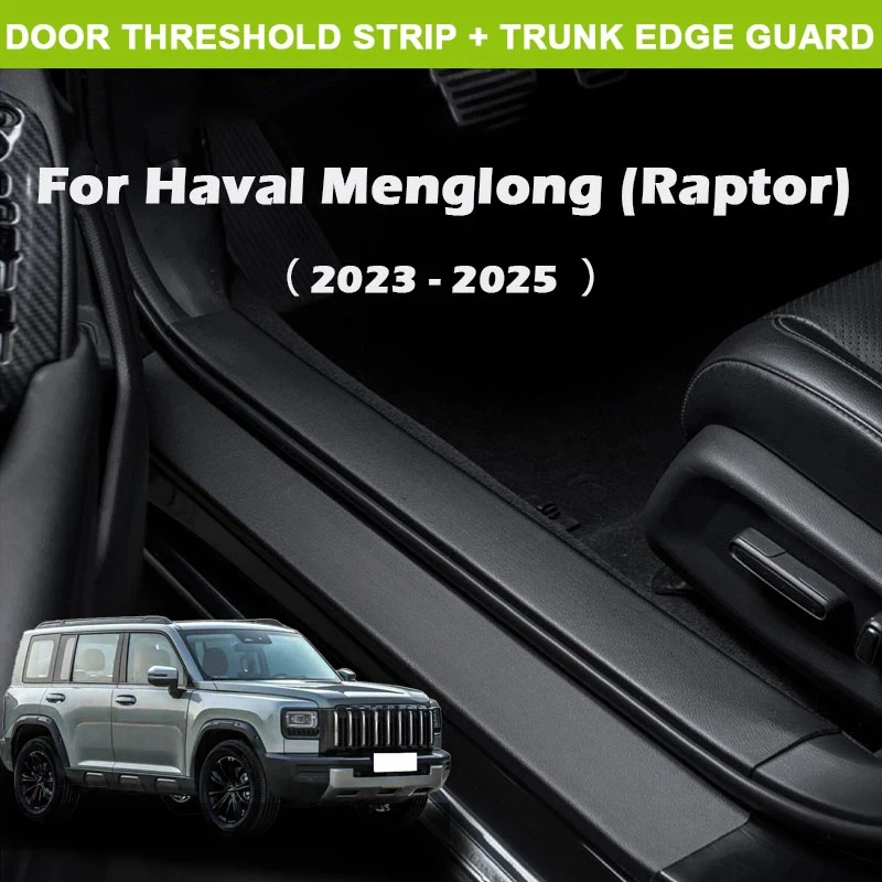 For Haval Menglong Raptor 2023 2024 2025 Car Door Threshold Sill Scuff Plate Decals Stickers Pedal Guards Strip Tape Interior