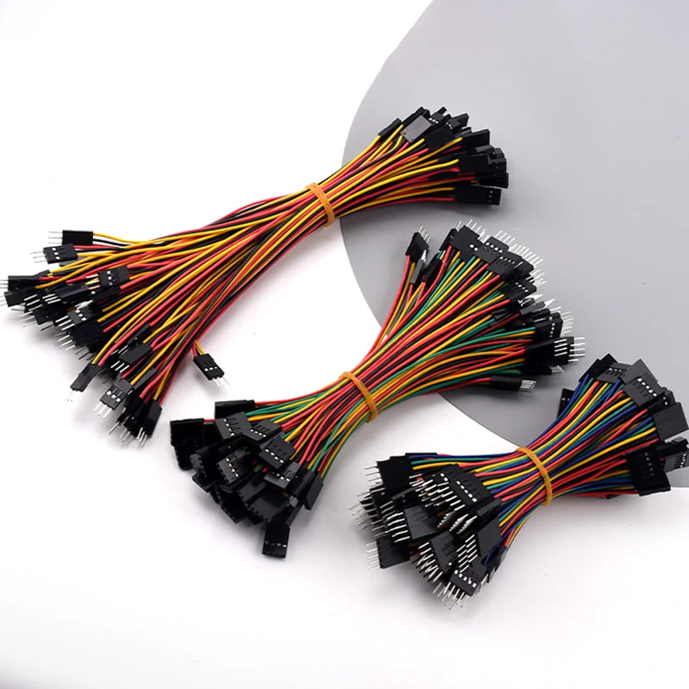 10pcs DuPont wire 2.54mm spacing female to male to male to male single row color terminal connection wire 24AWG 10/20/30/50cm ﻿