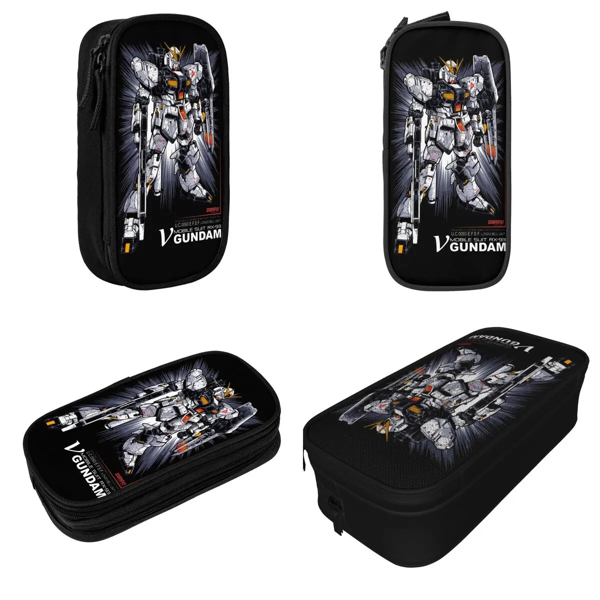 Cute Mazinger Z Nu Gundam Pencil Case Pencilcases Pen Box for Girl Boy Large Storage Bags School Supplies Gift Stationery