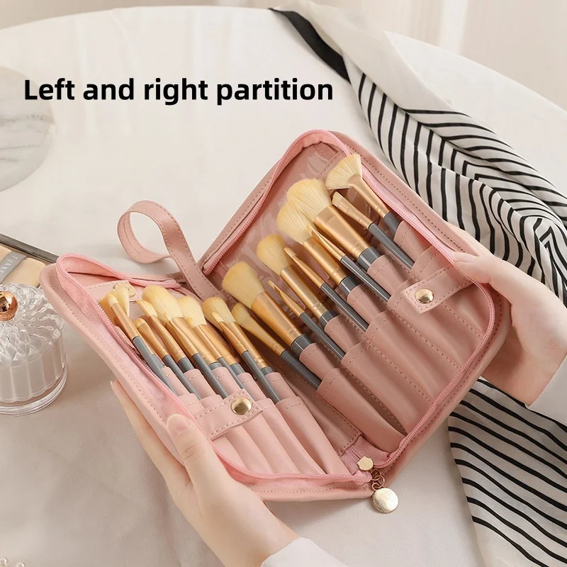 Eyebrow Pencil Storage Pouch Portable Travel Waterproof Dustproof Makeup Brush Pencil Case Foldable Simple Three Dimensional