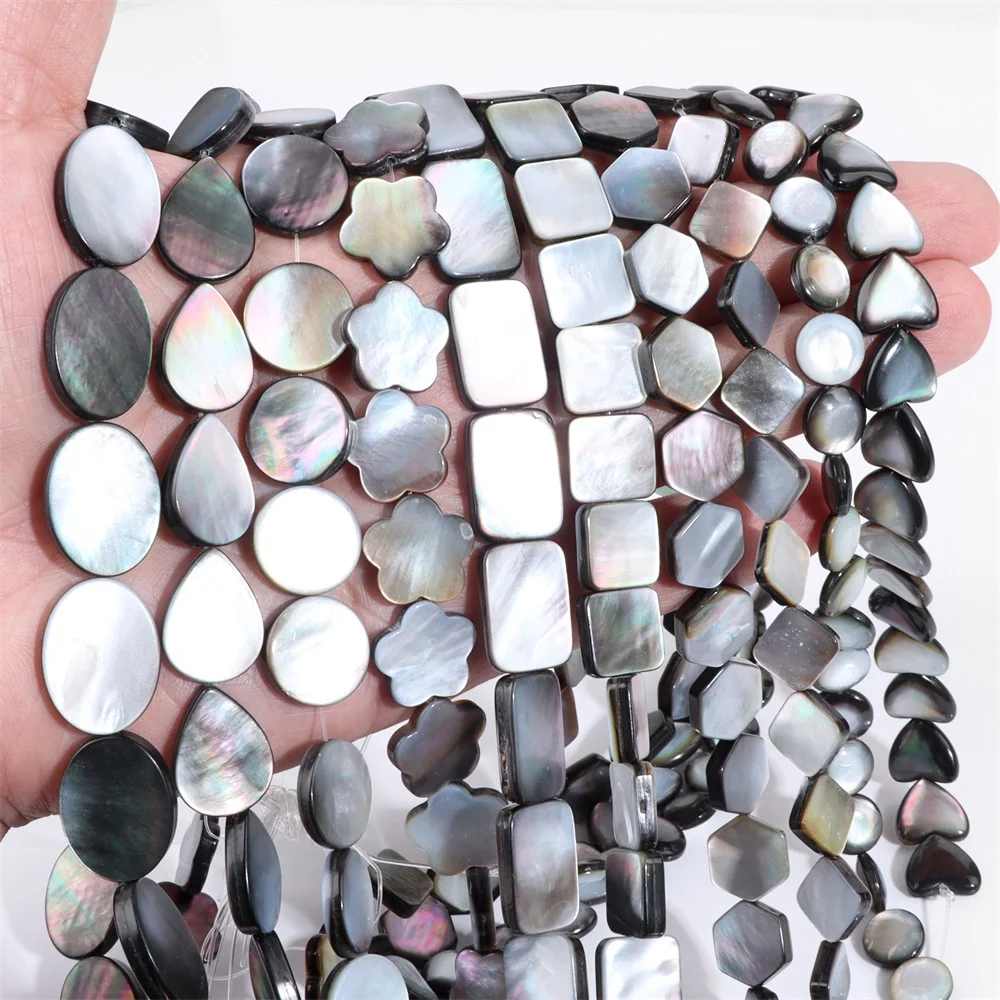 Natural Grey Mother of Pearl Shell Beads Irregular Shape Shell Loose Beads for Jewelry Making DIY Bracelet Necklace Accessries