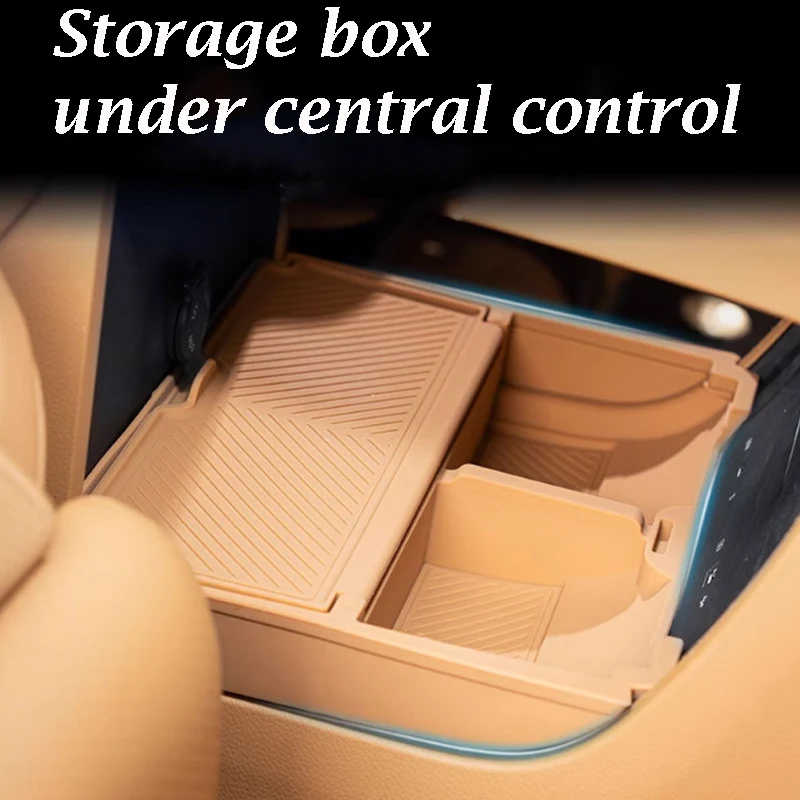 

For Voyah Dream 2025 Storage Box Under Central Control Original Car Color Silicone Interior Modification Accessories
