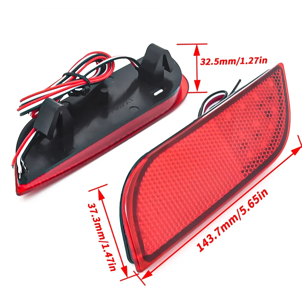 2x 26 LED Rear Bumper Reflector Tail Brake Stop Driving Turning Light For Subaru /Impreza/XV/WRX/LEVORG/Crossover/Exiga