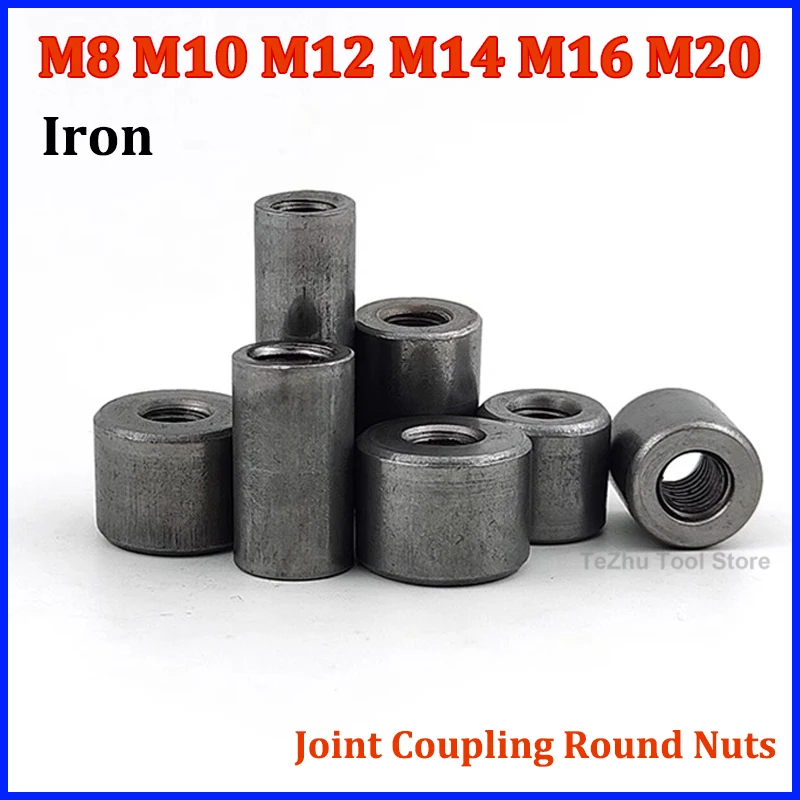 

M8 M10 M12 M14 M16 M20 Удлиненное соединение железной колонны Круглая гайка Проставка Внутренняя резьба Соединительная гайка винта