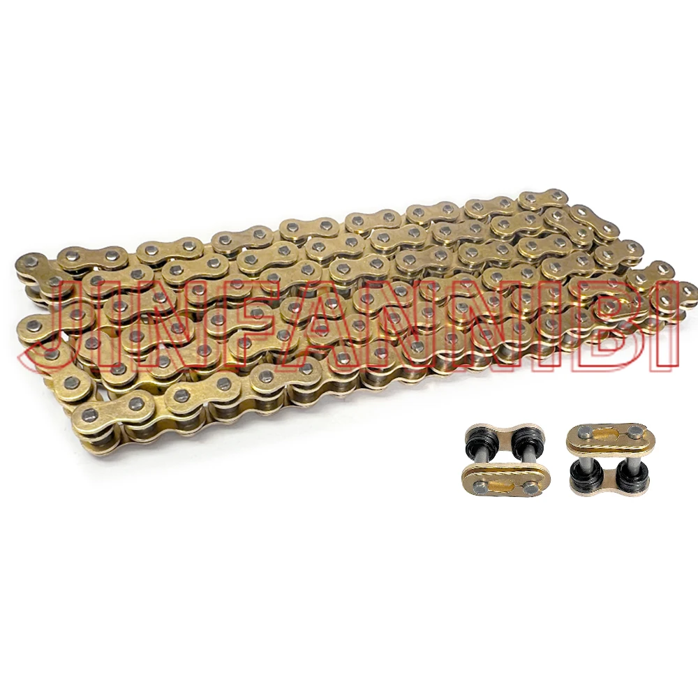 Gold 420 X-Ring Chain 140 Links Connecting Master Link for Motorcycle Dirt Bike