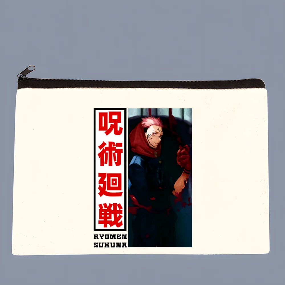 jujutsu kaisen Canvas Coin Purse Clutch Printing Cloth Coin Purse Student Case Customization