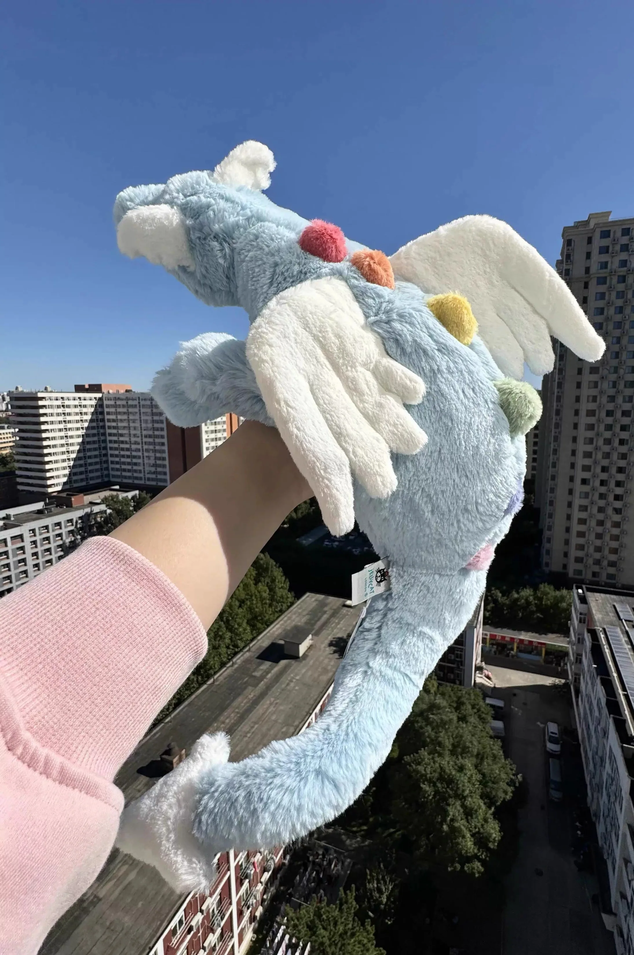 10/50/66cm Creative Full Size Plush Sky Flying Rainbow Dragon Toy Soft Stuffed Animal Pillow Fun Lazy Snow Dragon Kids Gift