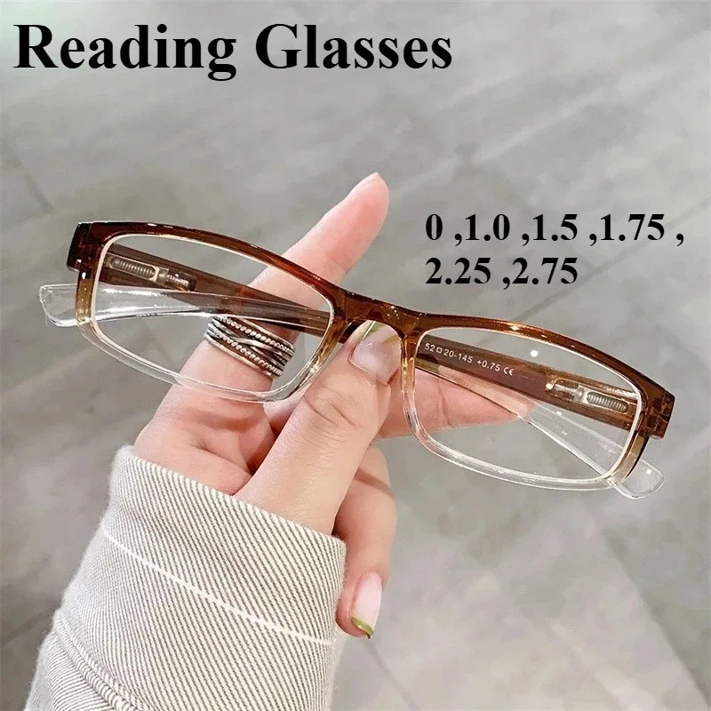 1,0 ~ 4,0 Farbverlaufs-Lesebrillengestell, Anti-Blaulicht-Brille, bequeme und leichte Lesebrille und Zubehör