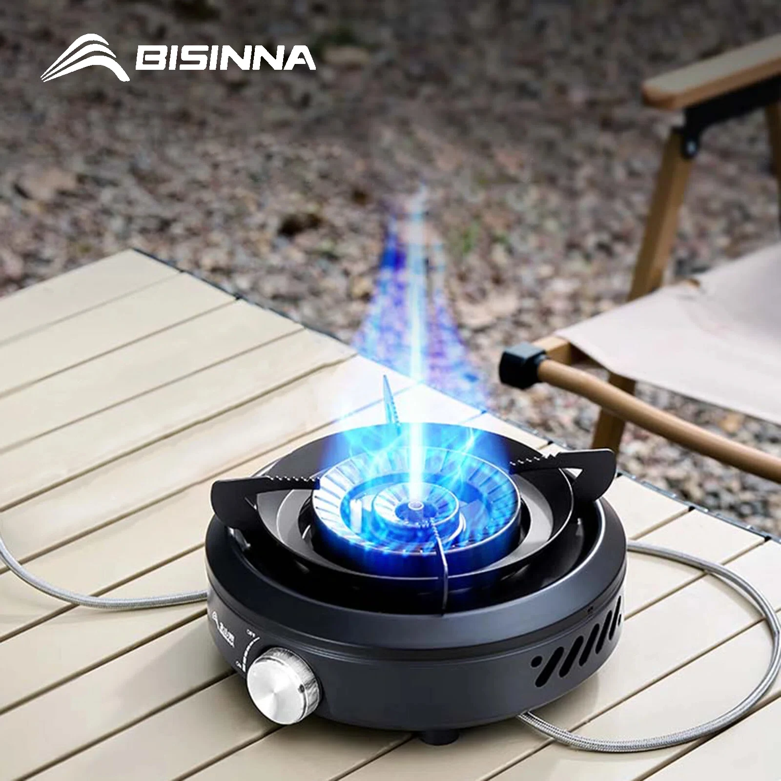 

BISINNA 8800W High Power Camping Gas Stove Portable Split Type Cassette Burner With Storage Bag For Outdoor Cooking Picnic