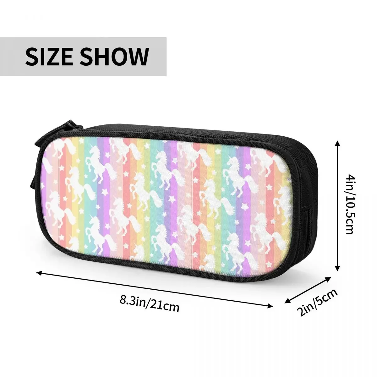 Rainbow Unicorn Pencil Cases Creative Unicorn Room Pen Holder Bags Student Big Capacity Students School Cosmetic Pencil Pouch