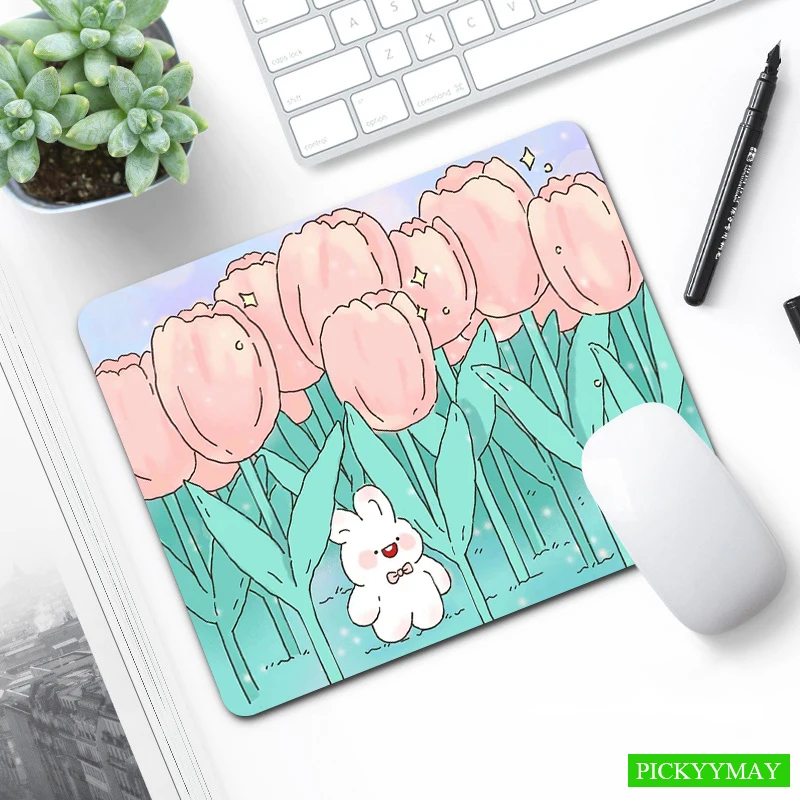 

Cute Mousepad Small Office Computer Desk Mat High Quality Rabbit 18x22cm Design Mouse Pad Laptop XS Desk Pad Little Mouse Mat