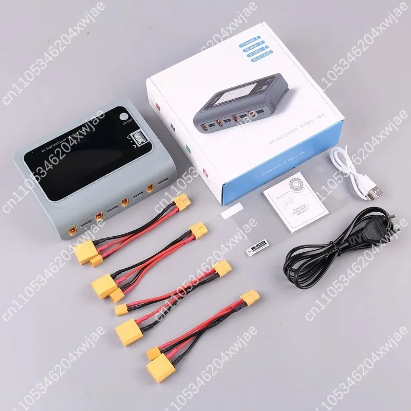100W 4CH AC/DC Balance Charger Q4AC 1-4S LiPo/LiHV/LiFe 5A for RC Drone FPV Fast Charge