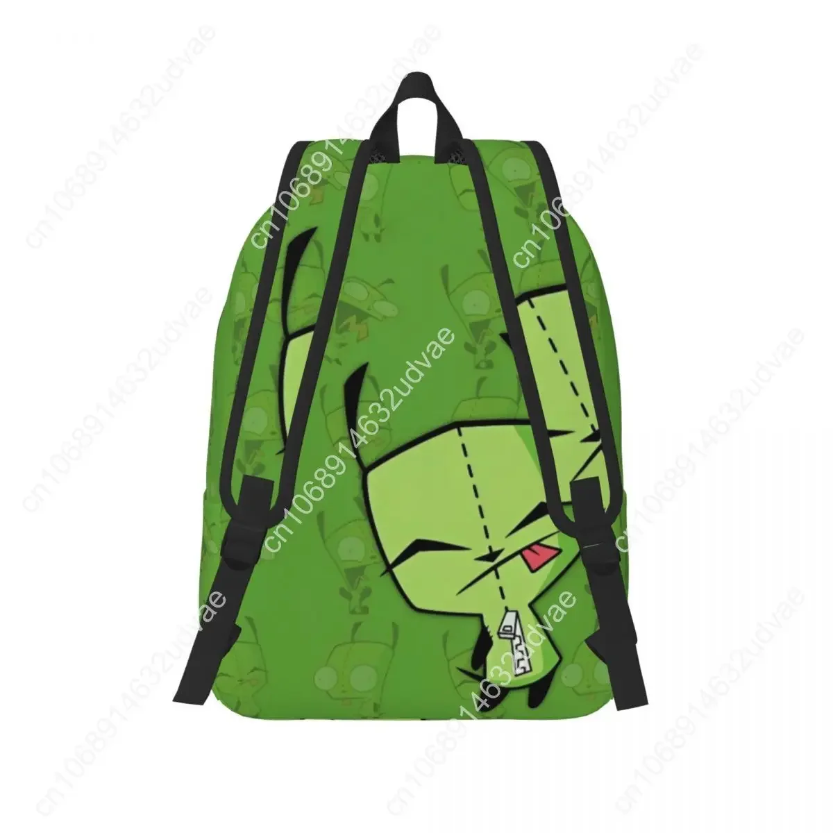 Invader Cartoon Zims Gir Dib Green Dib Robot Cool Backpack Sports High School Business Daypack for Men Women Laptop Shoulder Bag