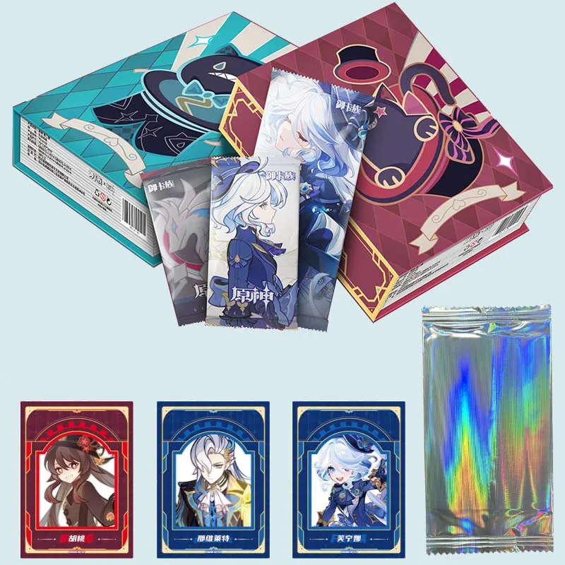 Genshin tarjetas de impacto genuinas para niños, juguetes de colección, figura de Anime, Aether, Jean Lisa, Lumine, regalo, nuevo