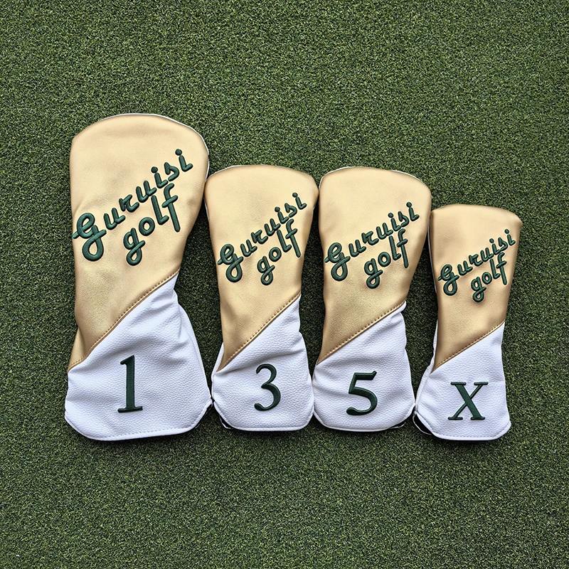 number Golf Club #1 #3 #5 Wood Headcovers Driver Fairway Woods Cover PU Leather High quality Putter Head Covers