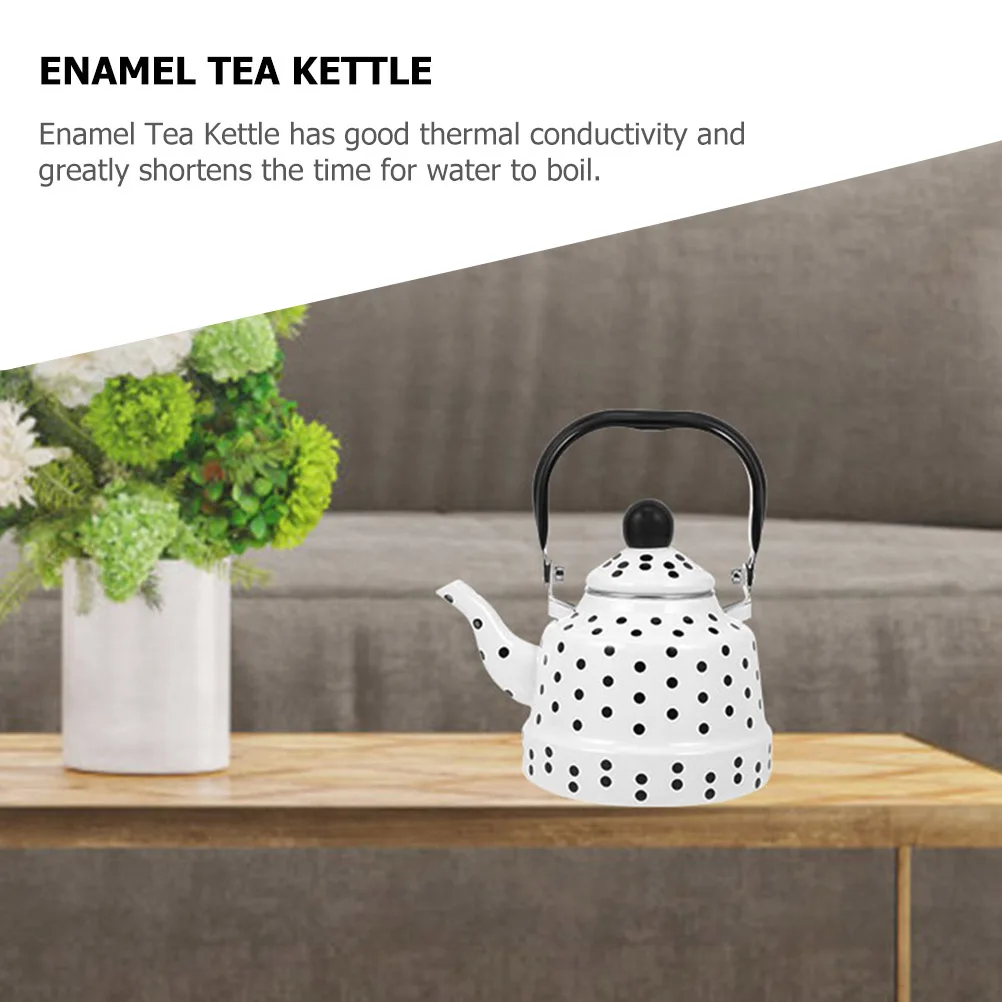 

Enamel Tea Kettle Water Boiling Pot for Home Kitchen Portable Stovetop Suitable Induction Electric Gas Stove Christmas Teapot