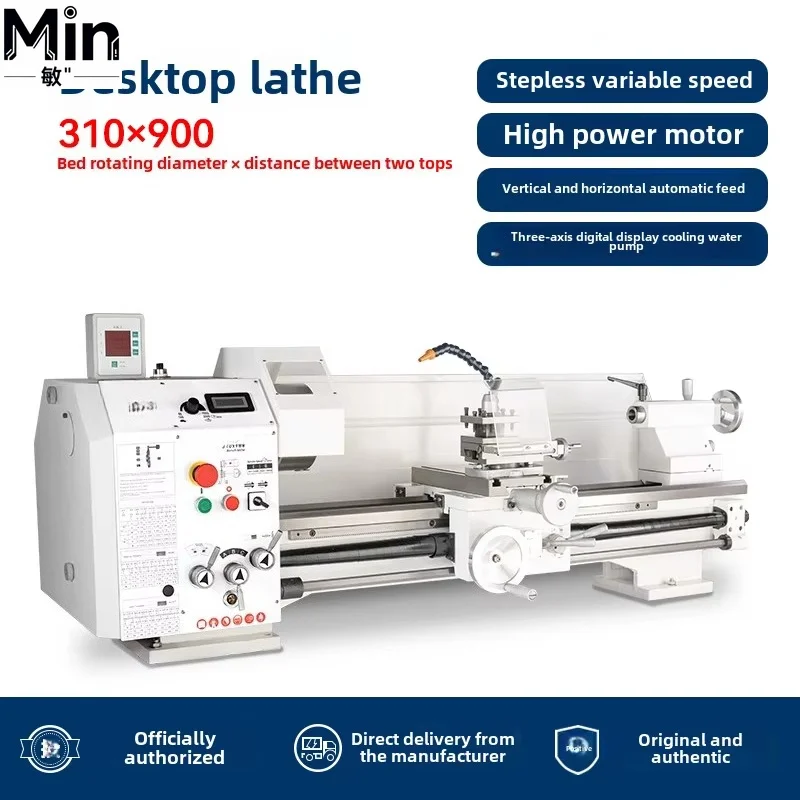 310X900 Industrial Grade Desktop Horizontal Manual Lathe Small Metalworking Machine Tool for Metal Cutting