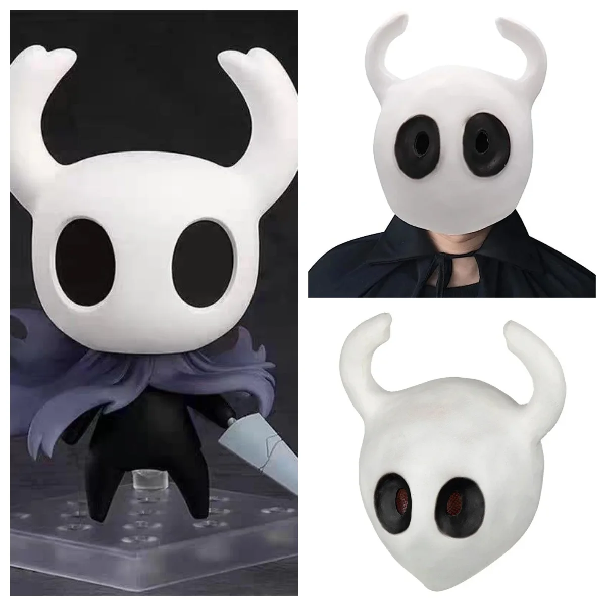

Маска Hollow Knight для вечеринок, латексный шлем для косплея, маскарадный костюм на Хэллоуин, забавная игрушка-подарок для ролевых игр и приключений