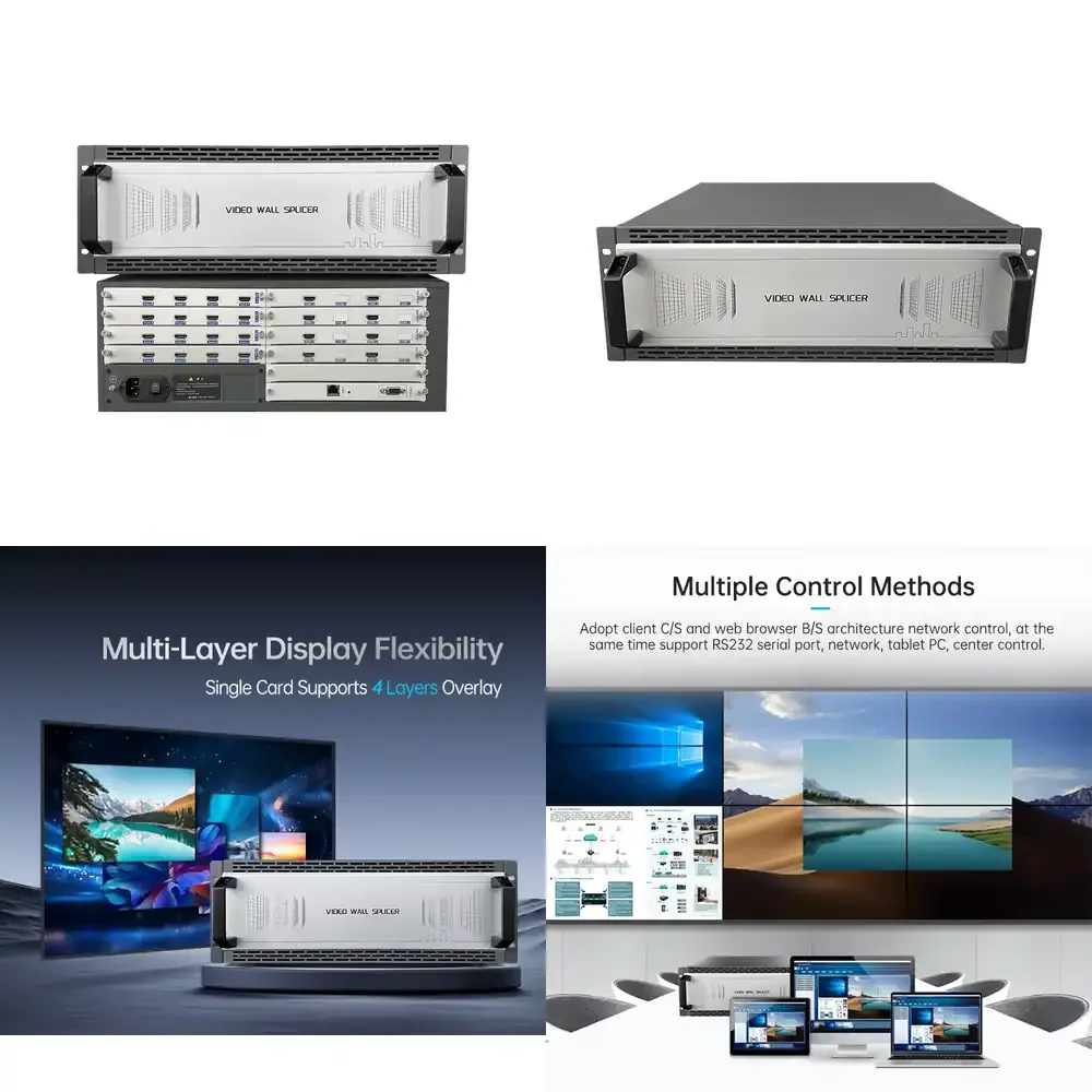 16x8 HDM I/VGA/DVI/SDI/DP Multi-Interface Controller 1080P Indoor Video Wall Processor for LED/LCD Splicing with Education