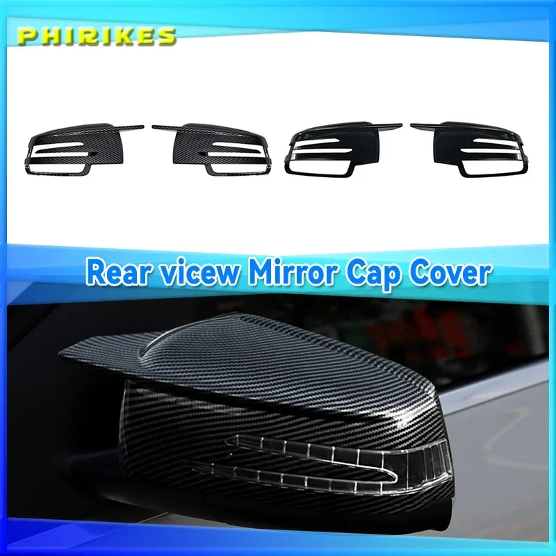 Side Mirror Cap Covers For Mercedes Benz W176 W246 W212 W204 C117 X156 X204 W221 C218 A B C E S CLA GLA GLK Class Black Replace