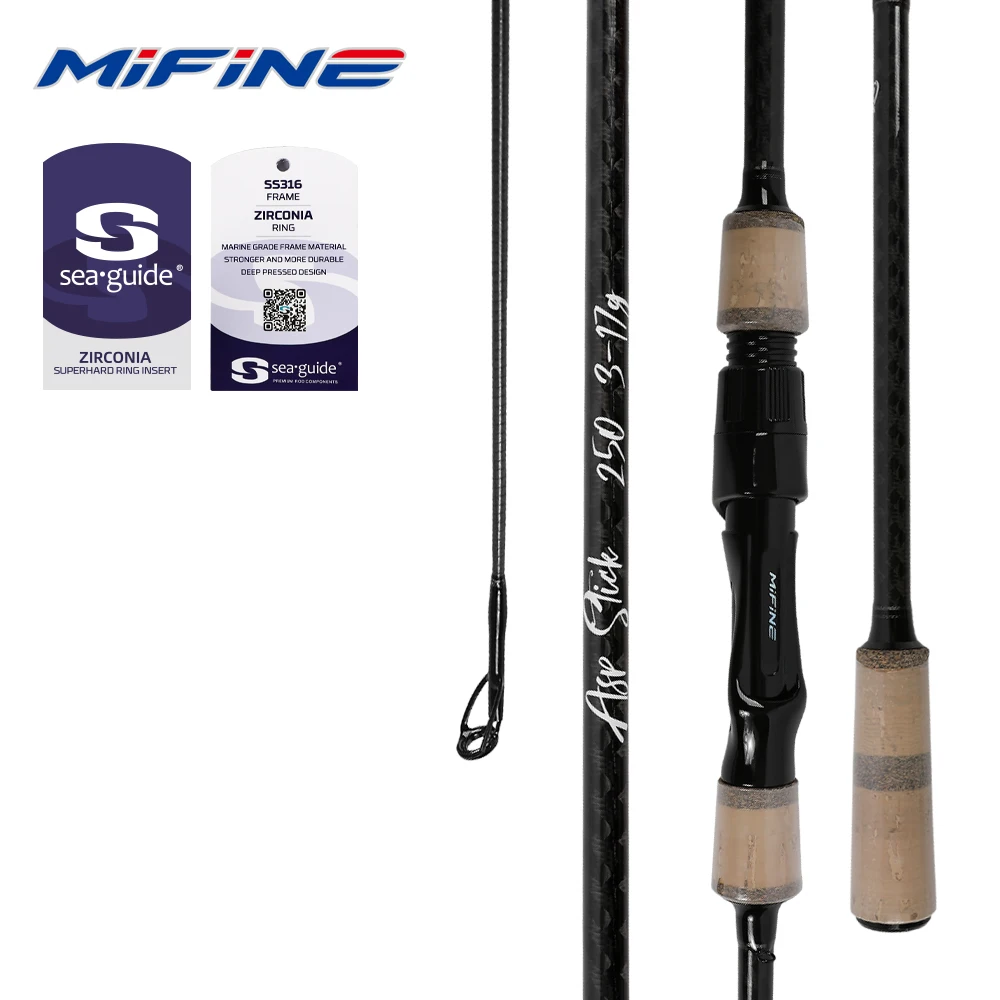 Mifine CHUB&ASP STICK Spinnrute 24T Lure 1-10G/3-17G 2,5M/2,7M Tubular Tip Bass Trout Angelrute für Süß- und Salzwasser