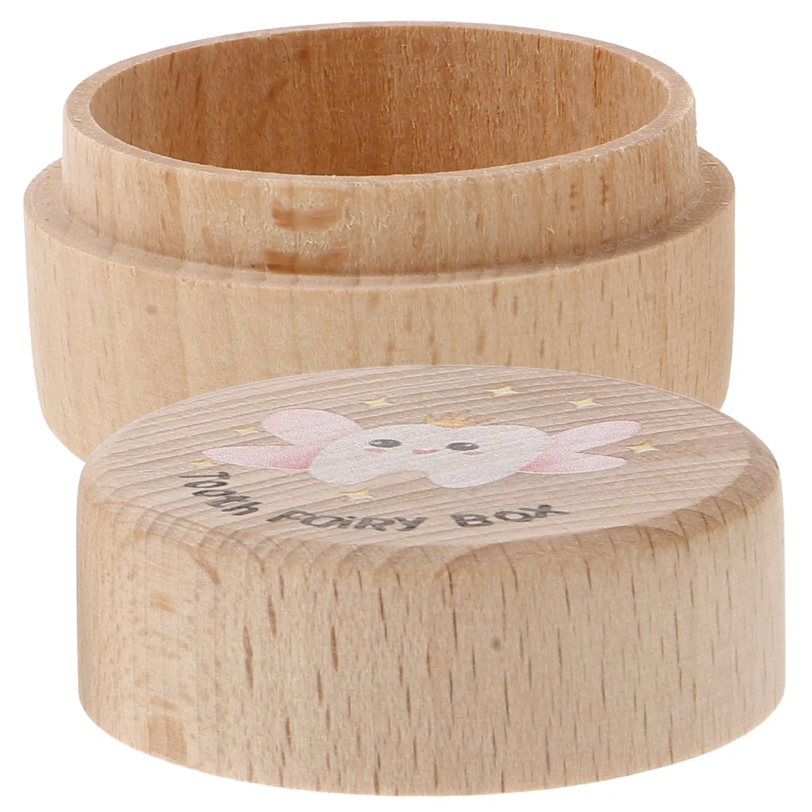 Scatola per denti in legno massello Organizzatore per ricordi del bambino per riporre i riccioli dei denti Porta denti per bambini Scatola per ricordi del bambino Organizzatore per i denti