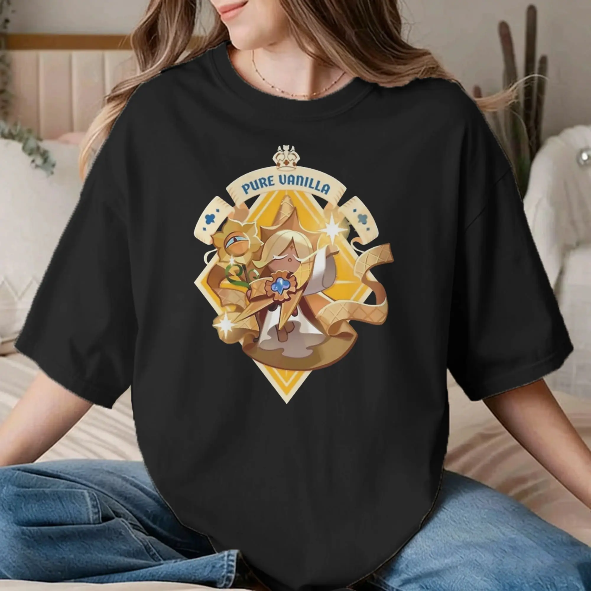 Men Women pure vanilla T Shirts Cookie Run Kingdom Cotton Tops Amazing Short Sleeve Crewneck Tee Shirt 6XL T-Shirt