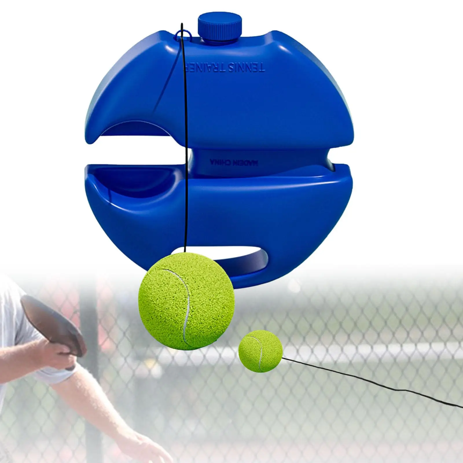 Tennis-Trainer-Ball, einzelner spielender Tennis-Trainer mit Seilball