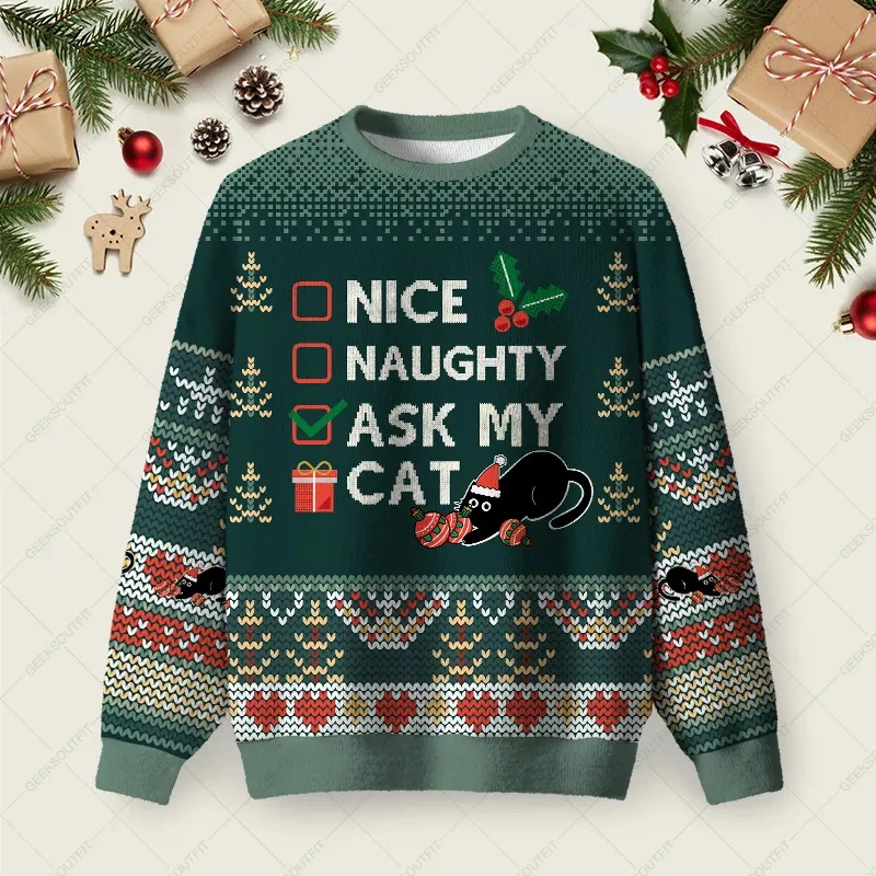 

Wish 67 Christmas Style Graphic Long Sleeve Knitted Sweater Women's Layer Snowflake Pattern Crew Neck Full Length Sweaters