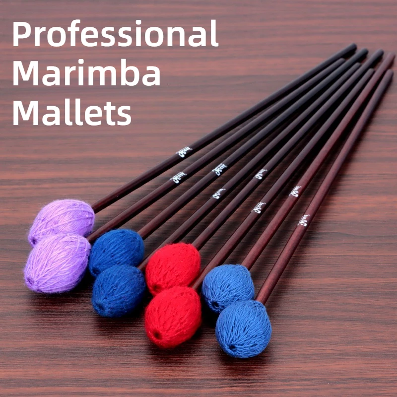 

Молотки для маримбы из цельной древесины, шерстяные, профессиональные балансирующие, удобные, гладкие, мягкие молотки для маримбы, аксессуары для музыкальных инструментов