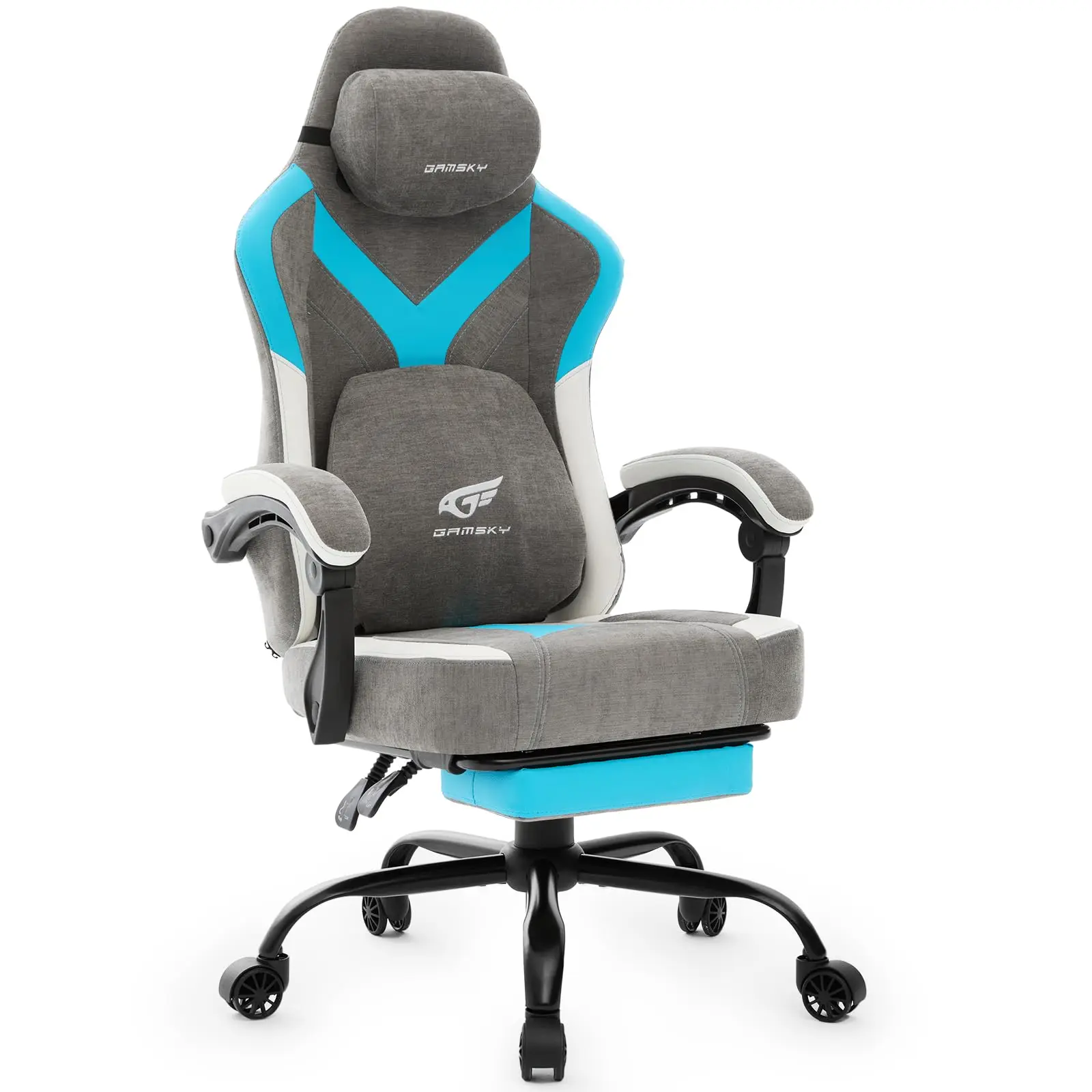 Ergonomic Gaming Chair for Adults - Comfortable Office Computer Chair with 20.5” Wide Seat, Adjustable Video Game Chair