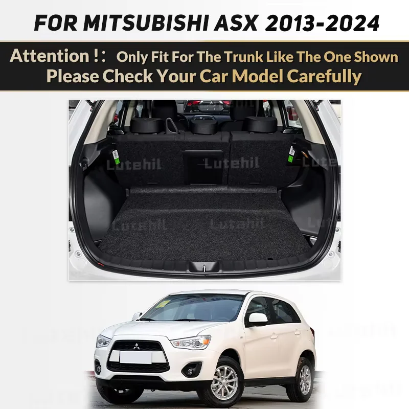 Car Floor Mats For Mitsubishi ASX/RVR 2013-2024 23 22 21 20 19 18 17 16 15 Car Trunk Mat Foot Pads Carpet Interior Accessories