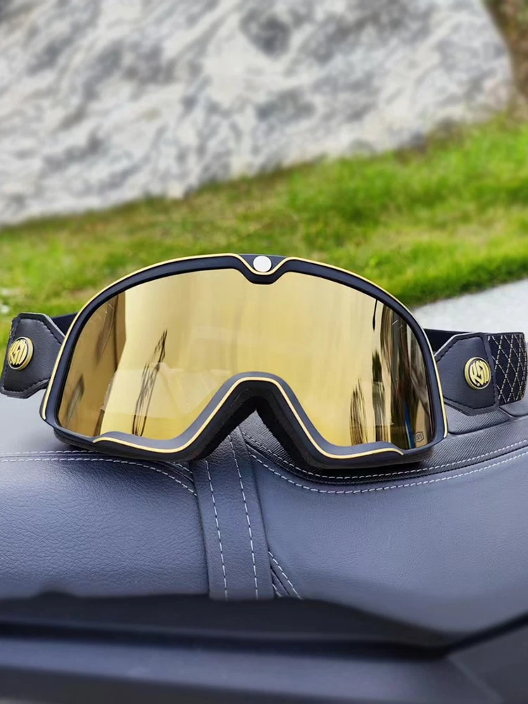 

Vintage Motorcycle Riding Goggles Windshield Off-road Mountain Riding Glasses Windproof Goggles