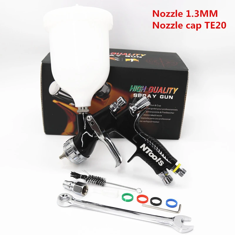 Hoge Kwaliteit Spuitpistool Ntools Autolak Spuitpistool TE20/T110 1.3/1.8mm Nozzle Verf Pistool waterbasis Luchtspuitpistool Airbrush