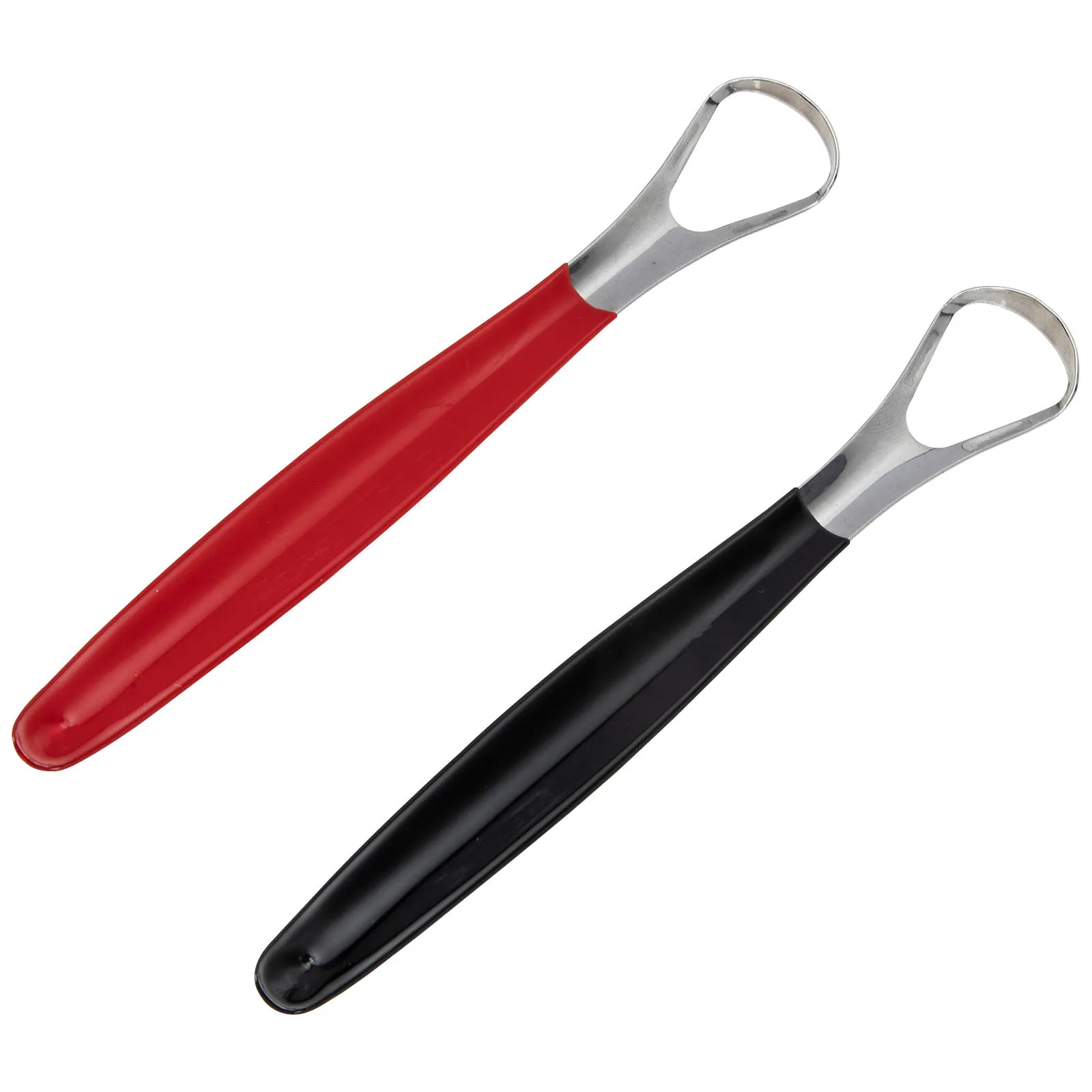2Pcs Effective Tongue Cleaning Tool Stainless Steel Scraper for Bad Breath and Toxins Removal Tongue Scraper for Adults