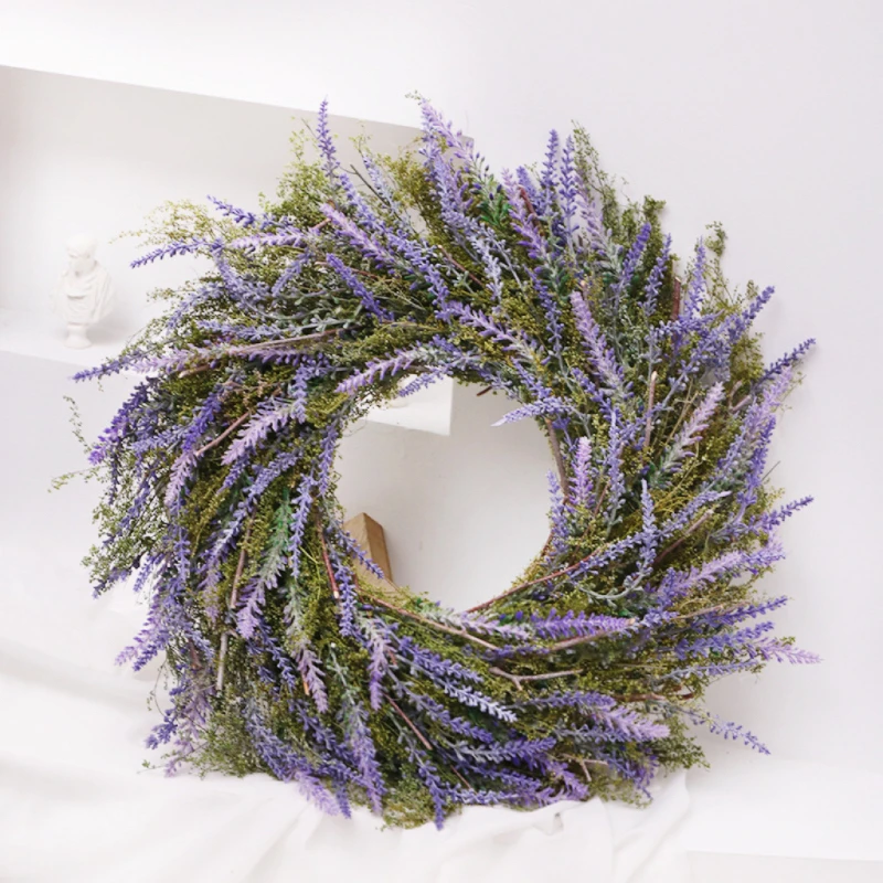 

Lavender Door Wreath for Wedding, Dried Silk Flower Hanging, NewDecorated Floral Head, 35cm, 14 in