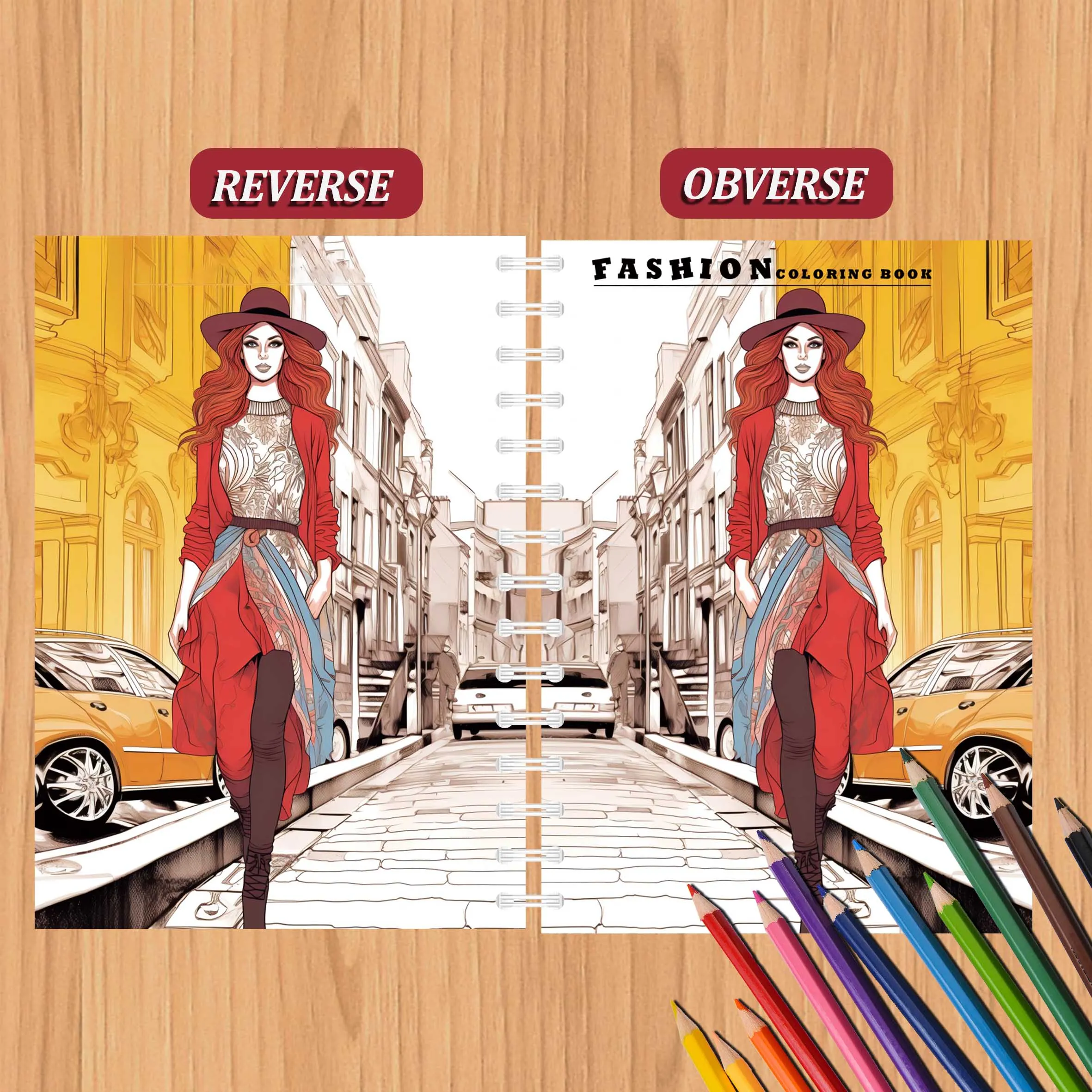 Female Fashion Colouring Book Adult Picture Book Make Designs Of One's Own