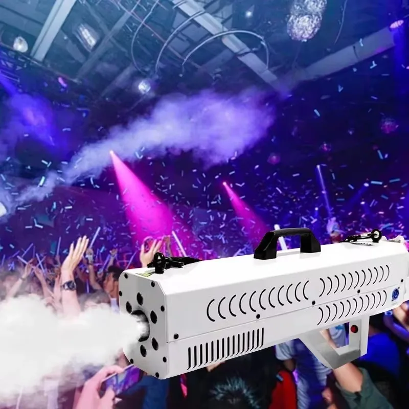 1500W RGB LED Fog Machine Portable Iron Body Smoke Jet Machine for Wedding Party DJ Club Stage Events