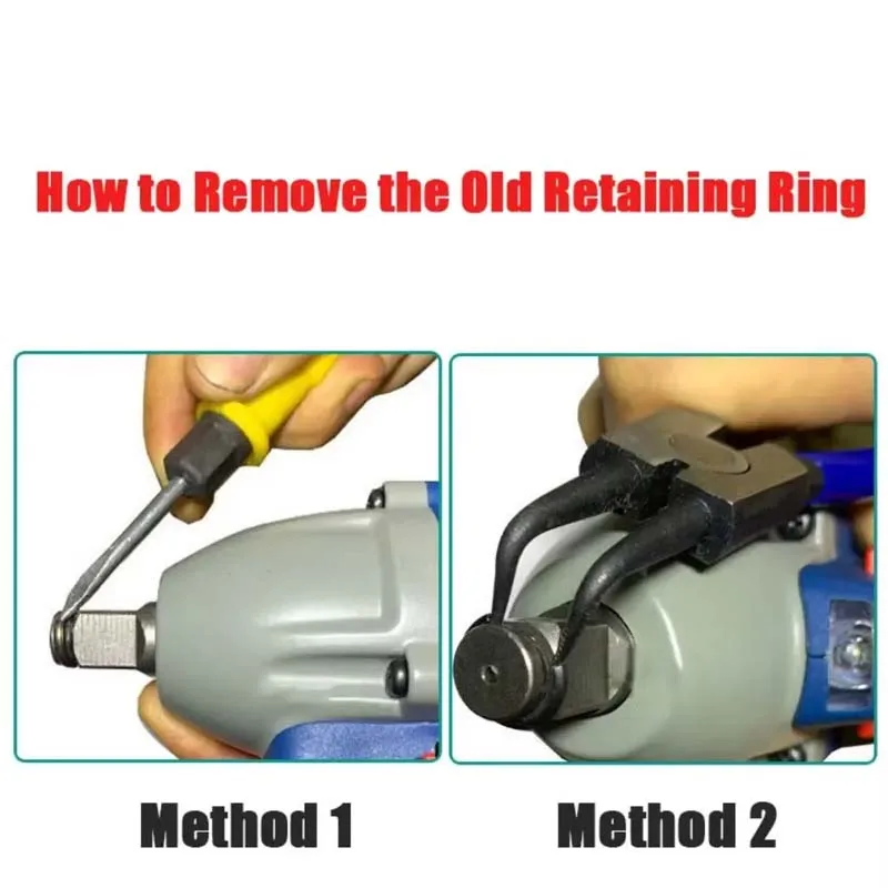 1/2" Retaining Ring Clip with O-Ring for Impact Wrench Socket Retainer Rings Socket Retaining Drive Friction Rings Part