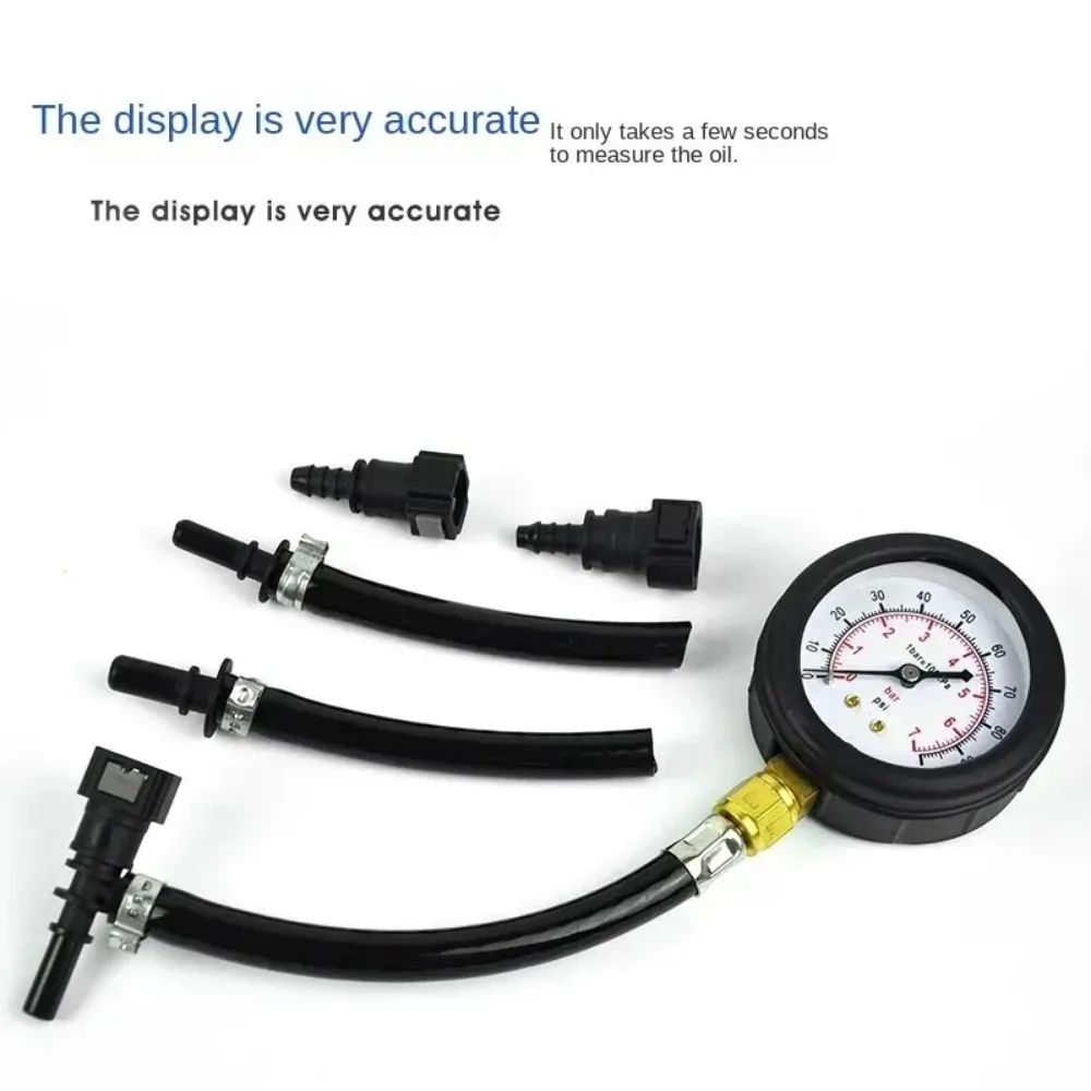 Fuel Pressure Test Kit - Fuel Pressure Gauge Fuel Injection Pump Pressure Tester Gauge Kit for Car, Motorcycle, Truck