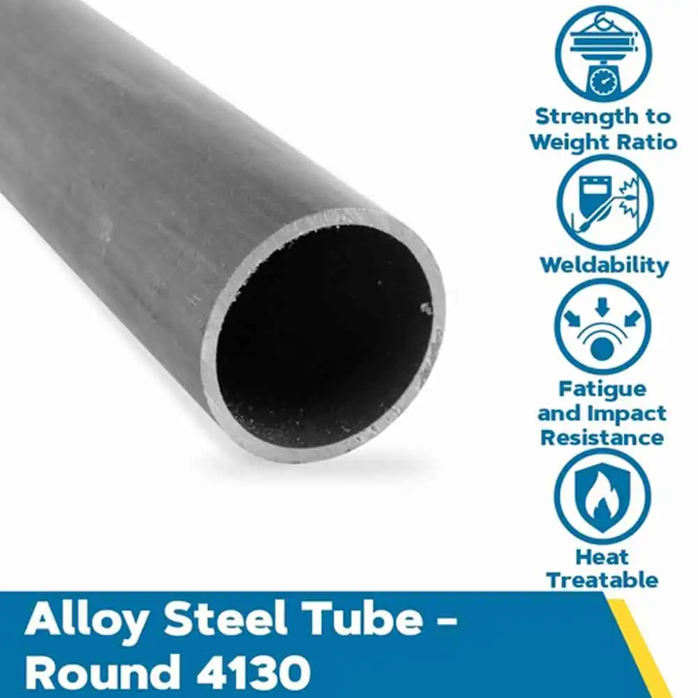 AISI SAE 4130 Chromoly Seamless Steel Tube Pipe Alloy Chrome Moly Tubing Thin Wall High Strength Roll Cage Bicycle Frame Chassis