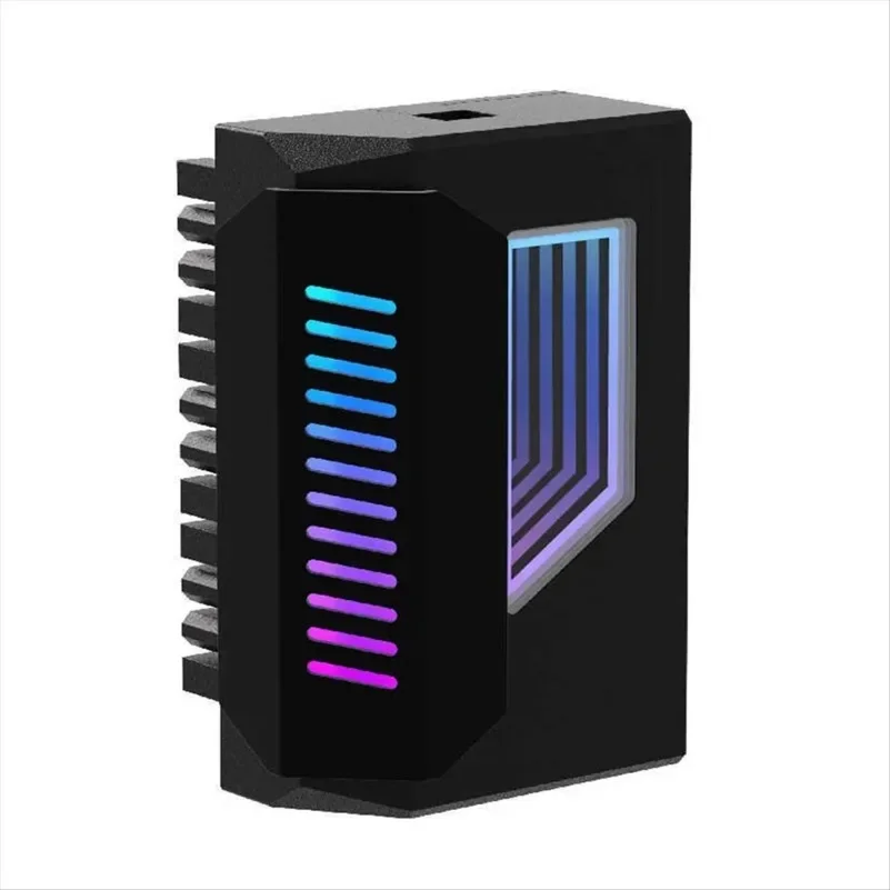 Hot Sale ATX 24Pin Adapter 180 Degree ARGB Adapter 5V Synchronization for Desktop PC Motherboard DIY Computer Accessories Black