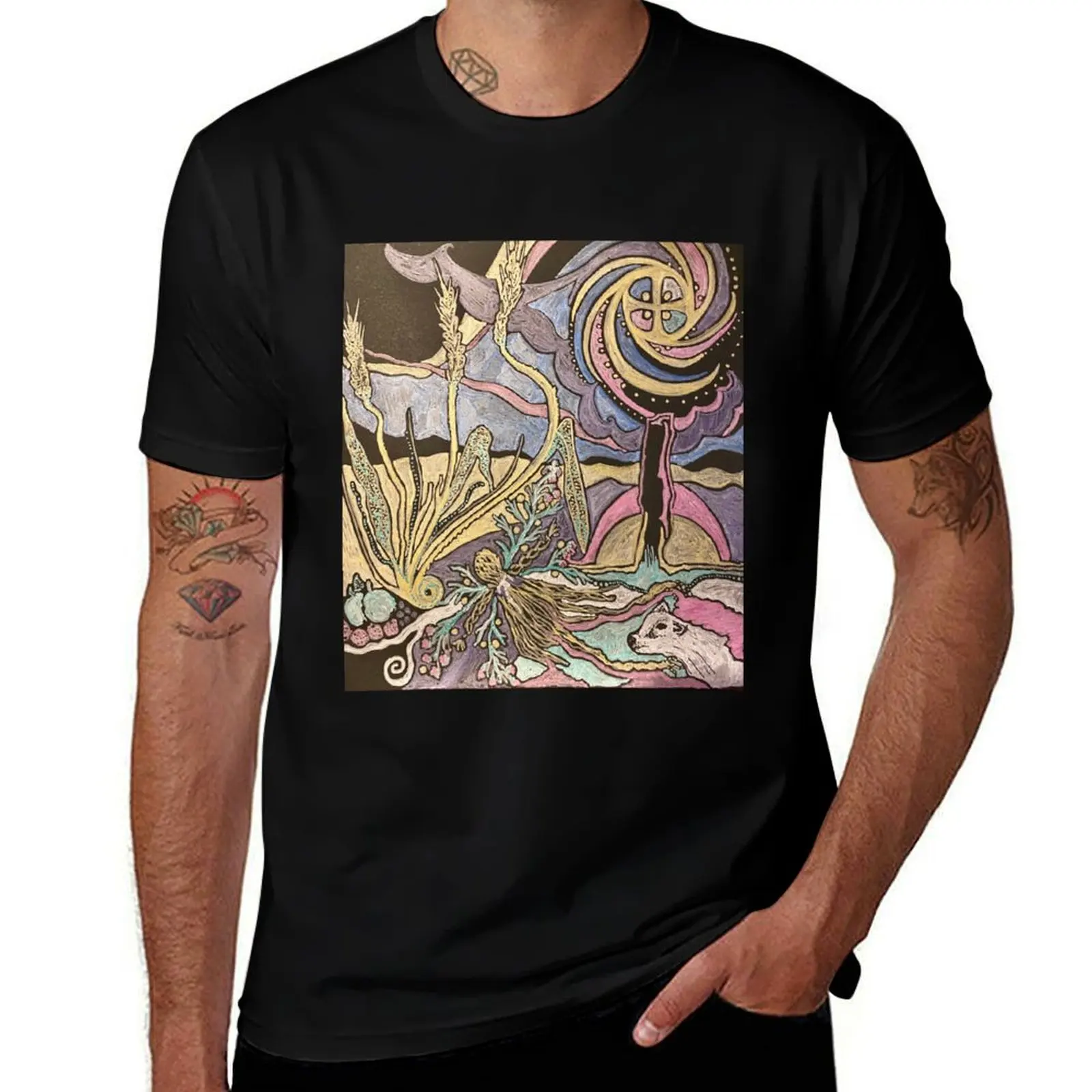 Corn Doll Lammas T-Shirt Abstract Pattern Print Top T-Shirt