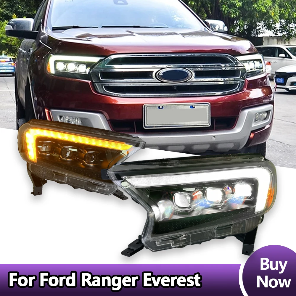 

Car Headlights For 2016-2021 Ford Ranger Everest LED Car Lamps Daytime Running Lights Dynamic Turn Signals Car Accessories