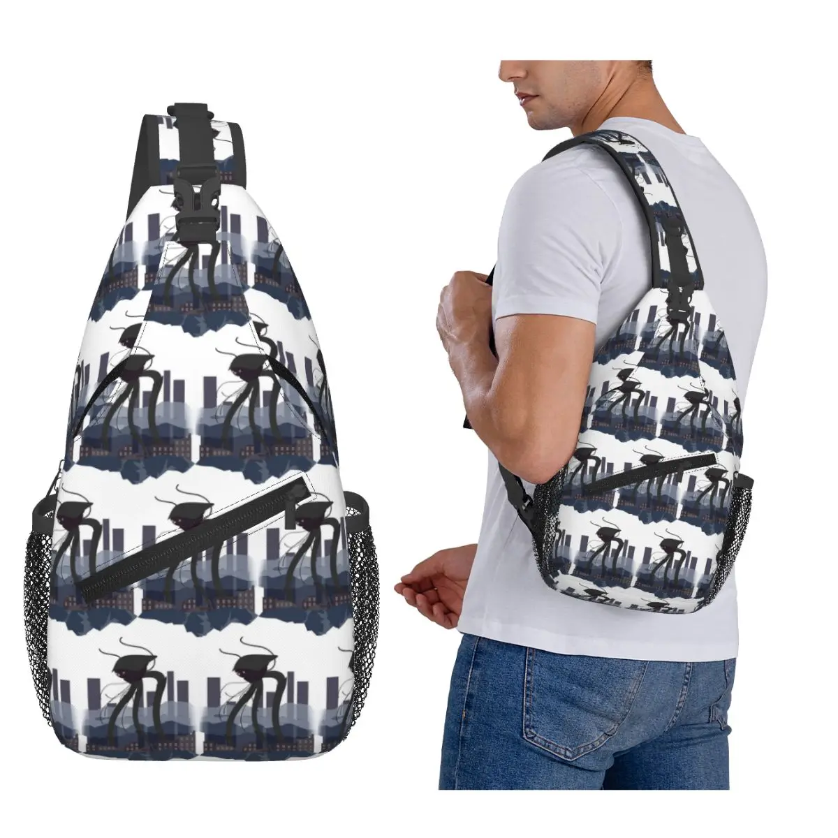 

Нагрудная сумка на штатив War Of The Worlds, мужской рюкзак через плечо на слинге, нагрудная сумка, дорожный походный рюкзак, сумка на плечо