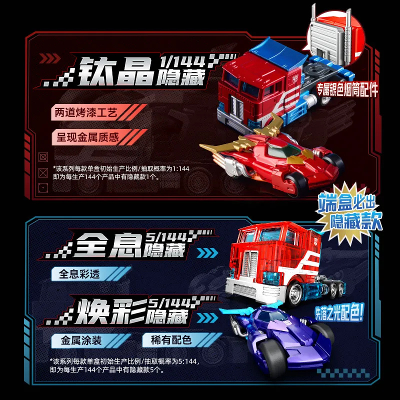 متوفر 2025 Blokees 1/64 محولات زعيم السيارات نموذج سيارة عمل الشكل صندوق أعمى نموذج حقيقي جمع NewToys الهدايا