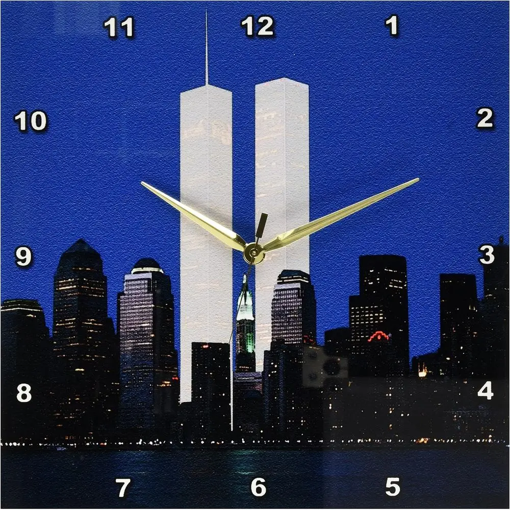 

13x13 New York Skyline Wall Clock with Twin Towers